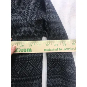 LL Bean Women's Fair Isle Sherpa Lined Cardigan Sweater‎ Jacket Size M thumbnail 7
