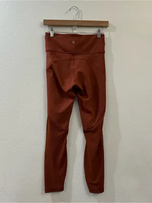 Lululemon Everlux & Mesh HR Tight 25" Dark Terracotta Leggings Size 6 thumbnail 8