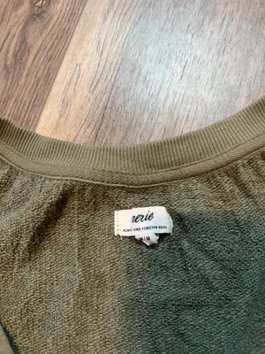 Aerie Easy Street Sweatshirt in Olive Green thumbnail 5