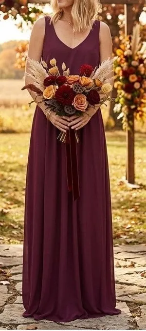 Show Me Your Mumu Kendall Maxi Dress Merlot Burgundy Bridesmaid XXS NWT thumbnail 1