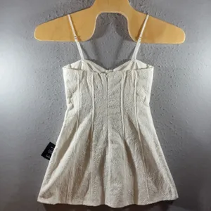 1551 | NWT Lulus White Floral Lace Corset Mini Dress‎ Women Medium Bridal Summer thumbnail 4