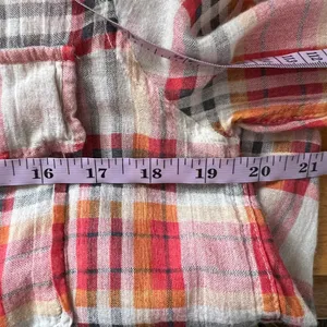 Golden TNA Plaid Gauzy Cotton Shirt Womens Small Western Country Rodeo Cowgirl thumbnail 12