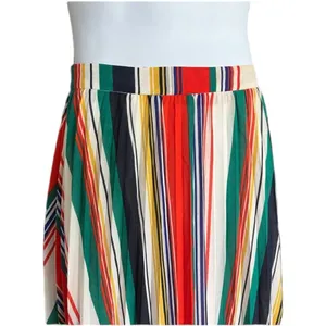Womens A. Calin Flying Tomato Multicolor Stripe A Line Midi Skirt - Sz S thumbnail 2