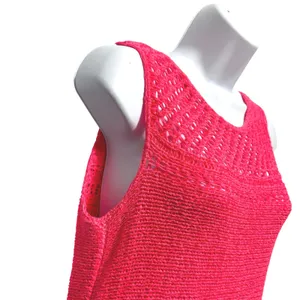 Lilly Pulitzer Women Crochet Tunic Top S Fringe Hem Pink Boho‎ Festival Resort thumbnail 5