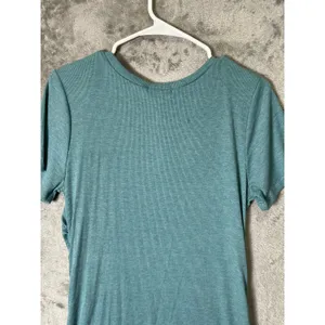 Z Supply Hayat Eco Knit Dress Teal Green Ribbed Sleeveless Midi Dress Size L New thumbnail 4