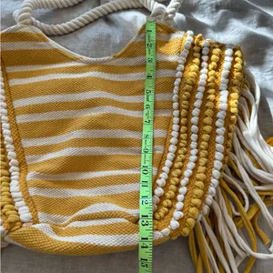 Yellow and White Beach Tote Bag thumbnail 10