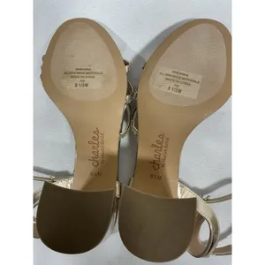 Womans NWOT Charle By Charles David Rheanna Strappy Sandals 8.5 M Gold Heel thumbnail 8