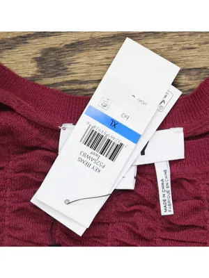 DKNY Womens Superfine Textured Lightweight Top P52SAW83 Beet Red XL thumbnail 6