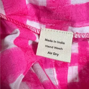NWT TUCKERNUCK SZ‎ Block Print By Hand Priya Dress Hot Pink Gingham Sz S thumbnail 6