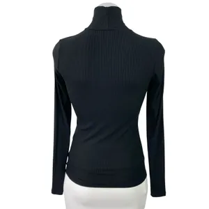 Aritzia Wilfred Women's Black Turtleneck Ribbed Knit Long Sleeve Sweater Top S thumbnail 3