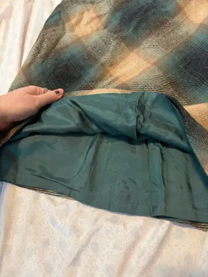 ann Taylor loft wool blend plaid green skirt thumbnail 7