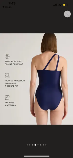 Quince New Showpo Italian One Shoulder One-Piece Swimsuit Size Small thumbnail 6