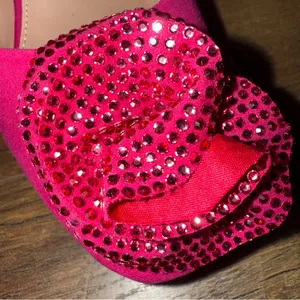 New York & Company Raya Rhinestone Flower Platform Heels Pump Size 9 thumbnail 4