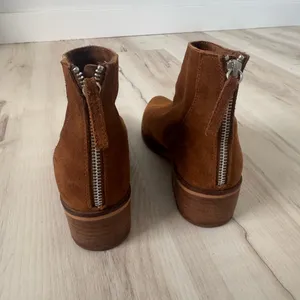 Steve Madden Chestnut Suede Ankle Boots with Back Zip thumbnail 3