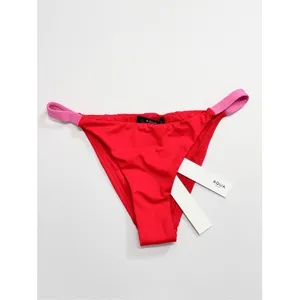 AQUA Bikini Bottom Swimwear Red Pink Beachwear Size Small‎ NEW thumbnail 2