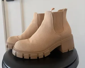Suede Booties Tan Size 6.5 thumbnail 1