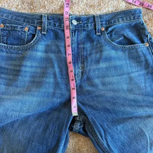 Levis Low Pro Straight Distressed Jeans Medium Wash Blue Denim Womens‎ Size 31 thumbnail 7