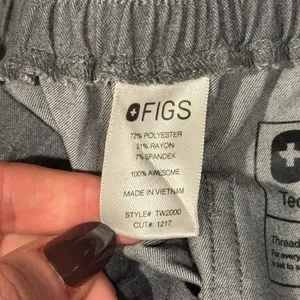 FIGS Technical Kade Scrub Pants Women's Charcoal Grey Cargo Drawstring‎ XXS thumbnail 7