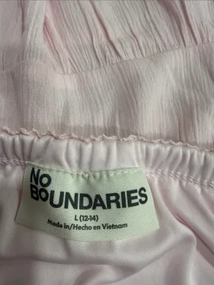 No Boundaries Light Pink Women's Peplum Tiered Mini Skirt Size L thumbnail 11