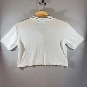442 | NWT Calia Seamless‎ Cropped Polo Shirt Women's L Pure White thumbnail 2