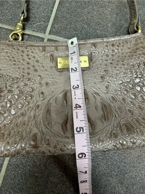 Brahmin Melbourne Brûlée Anytime Mini Shoulder Bag Wristlet/Clutch Handbag Tan thumbnail 11