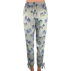 Aerie Gray Bicycle Print Elastic Waist Pull On Crop Sweat Jogger Pants Size XS thumbnail 3