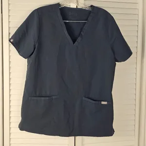 Figs Womens Dark Gray‎ Casma Three Pocket Scrub Top Medium thumbnail 1