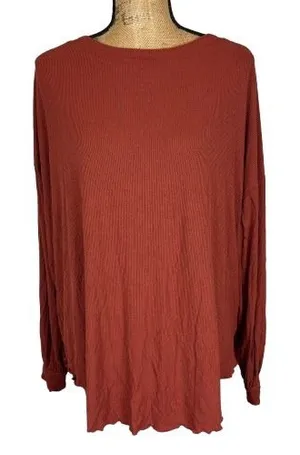 Free‎ People Shimmy Shake Top Cowboy Rust Orange Oversized Low Open Back Small thumbnail 1