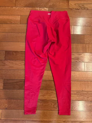 White Fox Boutique Red High-Waisted Leggings - Size Large (NWOT) thumbnail 4