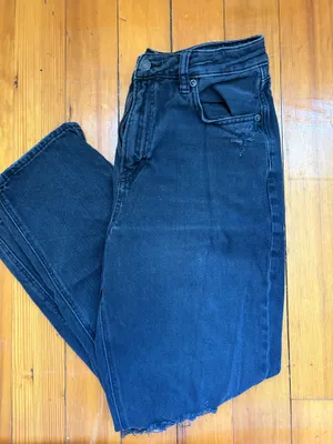 Black American Eagle Mom Jeans  thumbnail 1