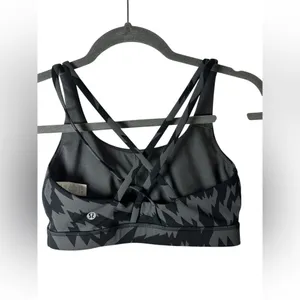 Lululemon Energy Bra Medium Support B–D Cup Voltage‎ Graphite Grey Black Size 6 thumbnail 6