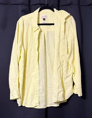 Universal Thread Pale Yellow Button-Down Shirt thumbnail 1
