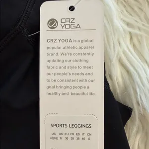CRZ YOGA Black Leggings size XS brand new inseam 28”waist 22” elastic thumbnail 7