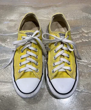 All Star Low Tops Lace Up Yellow Sneakers Women’s 8 (Please Read Description) thumbnail 3
