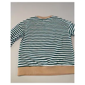 BTFBM Striped Oversized Sweatshirt Top Size M Green Tan New With Tag thumbnail 6