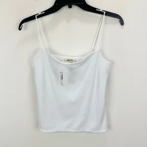 Madewell Squareneck Tank Top Spaghetti Straps Slim Stretch White Large NWT thumbnail 6