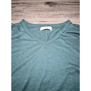 Abercrombie & Fitch Dark Teal V-Neck Long Sleeve Top thumbnail 2