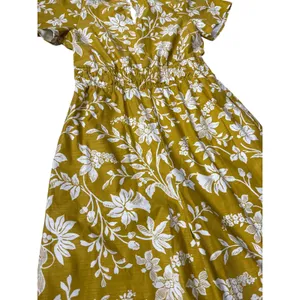 Anthropologie Somerset Wide Leg Jumpsuit in Chartreuse Pockets Size‎ Medium thumbnail 8