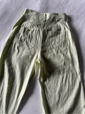 Antonio Melani High Rise Wide Leg Linen Blend Trousers NWT - size 0 thumbnail 9