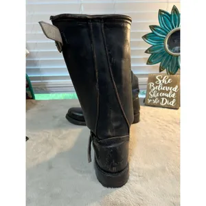 Freebird by Steven Men's Brown Leather Biker Boots Size 10 Mid-Calf thumbnail 5