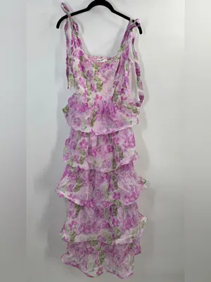 ASTR The Label Zirconia Tie Strap Floral Dress thumbnail 7