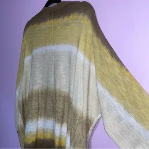 Chico's Cardigan Womens Size L Open Front Knit Kimono Boho Tie Dye Beachy thumbnail 6
