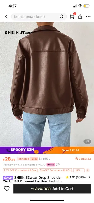 Brown Leather Jacket thumbnail 2