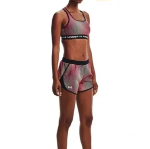 Under Armour heatgear striped shorts size M womens thumbnail 3