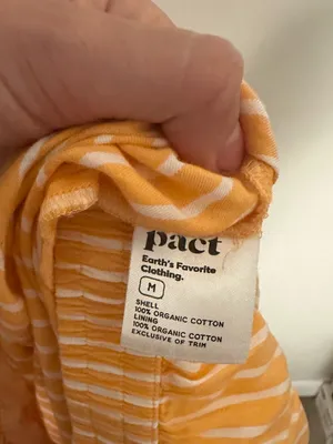 Pact striped maxi skirt yellow white medium thumbnail 4