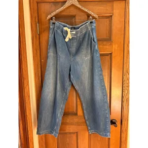 GAP High Rise Easy Barrel Jeans in Medium Indigo Size XL thumbnail 3