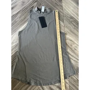 Alphalete Women's Premium Mockneck Tank - Stone Grey , Size Large thumbnail 7