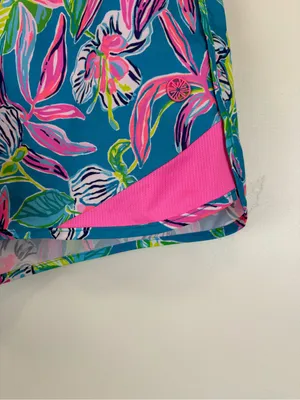 Lilly Pulitzer Luxletic Ocean Trail Short Formentera Turquoise Size small 1485 thumbnail 2