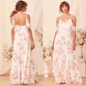 Lulus Take You‎ There Floral Print Maxi Dress in Ivory Size Small thumbnail 14
