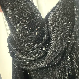 Stacees Black Sequin Dress size 16 thumbnail 2